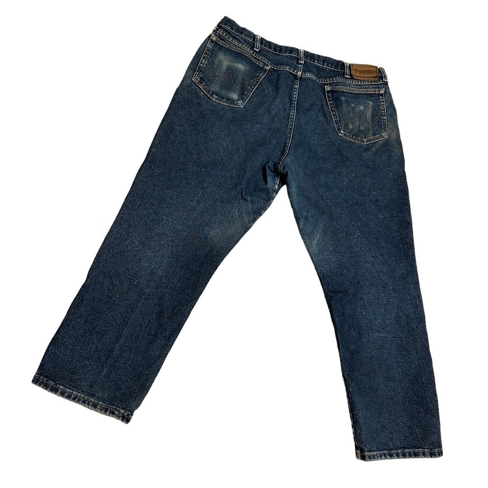 Men's classic Wrangler Rugged Wear jeans naturally distressed 40 workwear cowboy